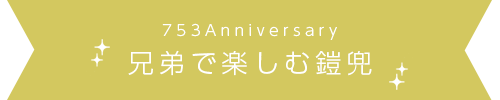 兄弟で楽しむ鎧兜