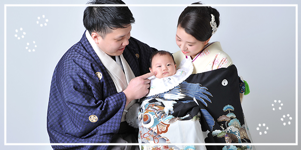 お宮参り 家族写真 家族和装 着物